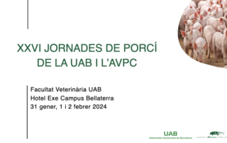 XXVI JORNADES DE PORCÍ DE LA UAB I L'AVPC